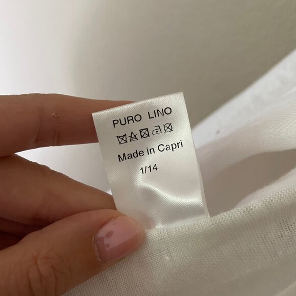 100% Capri Linen Tailored Jacket w Linen Jersey Back - Size S - Picture 5 of 7